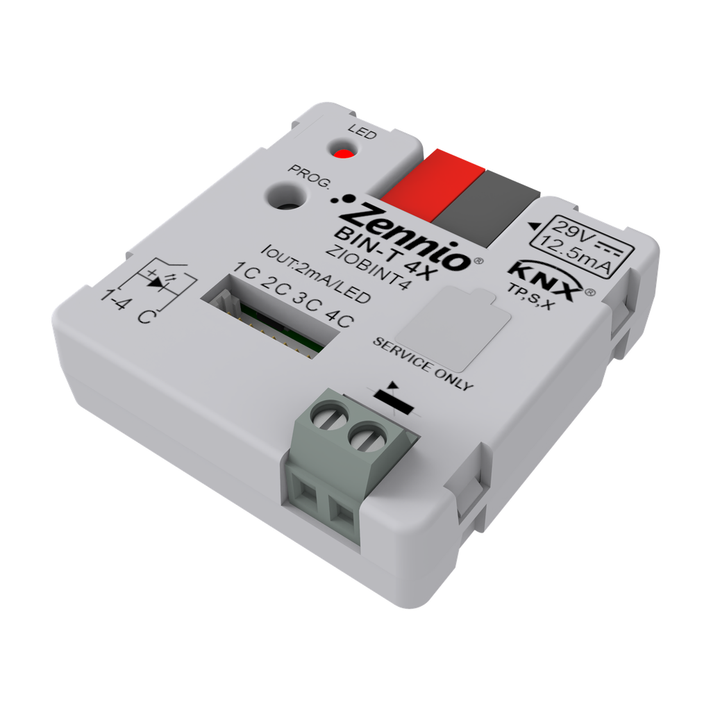 KNX Binäringång, in 4x pot.free/LED + 1 NTC (puck)