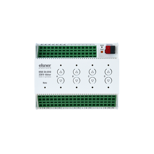 [70530] KNX Jalusiaktor, S4-B10, 230V, 4 utgångar (multifunktion) + 10 in