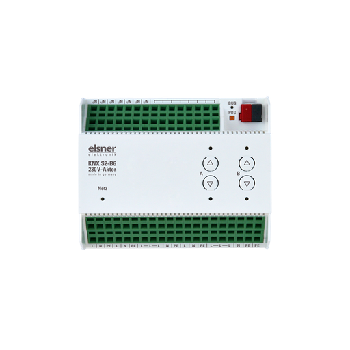 [70531] KNX Jalusiaktor, S2-B6, 230V, 2 utgångar (multifunktion) + 6 in