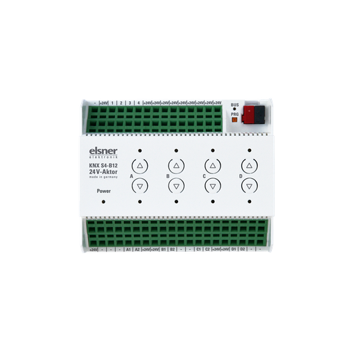 [70533] KNX Jalusiaktor, S4-B12, 24V, 4 utgångar + 12 in 