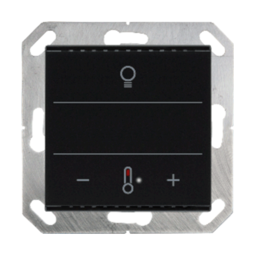 [70952] KNX Trycknapp, Cala MultiTouch T Light, belysning/temp, svart