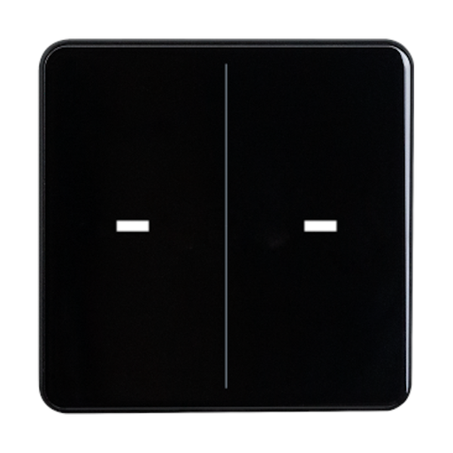 [71122] KNX Tryckknapp, eTR M2, 2 knappar, tempgivare, svart