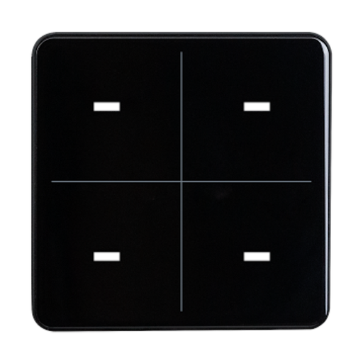 [71132] KNX Tryckknapp, eTR M4, 4 knappar, tempgivare, svart