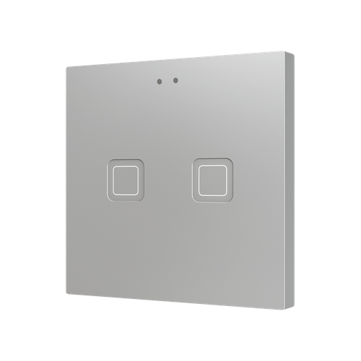 [ZVIT2S] Tryckknapp Tecla X2 silver