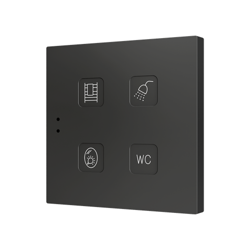 [ZVIT4] KNX Tryckknapp Tecla X4, 4 knappar, design