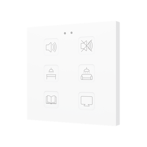 [ZVIT6] KNX Tryckknapp Tecla X6, 6 knappar, design