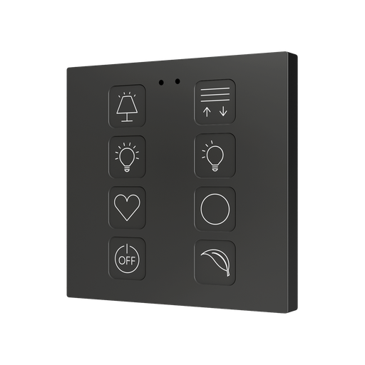 [ZVIT8] KNX Tryckknapp Tecla X8, 8 knappar, design