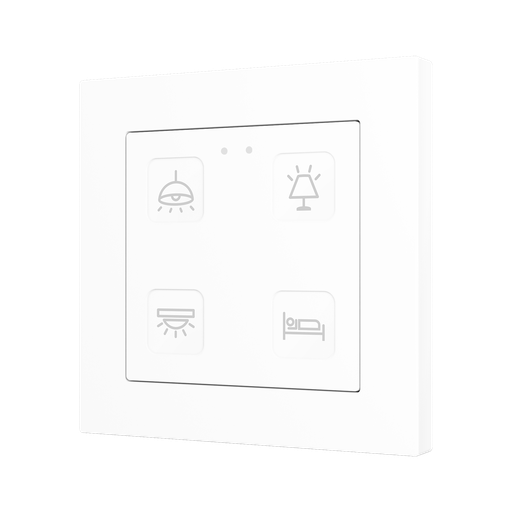 [ZVIT55X4] KNX Tryckknapp Tecla 55 X4, 4 knappar, design