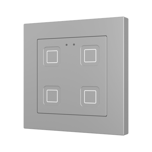 [ZVIT55X4S] Tryckknapp Tecla55 X4 silver