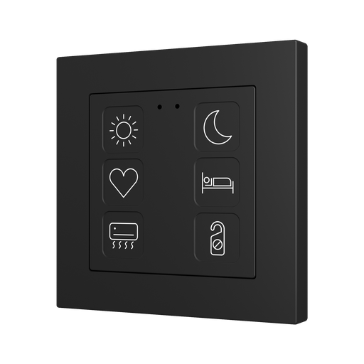 [ZVIT55X6] KNX Tryckknapp Tecla 55 X6, 6 knappar, design