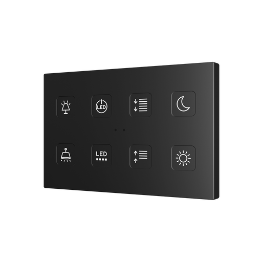 [ZVITXLX8] KNX Tryckknapp Tecla XL X8, 8 knappar, design
