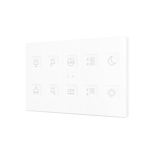 [ZVITXLX10] KNX Tryckknapp Tecla XL X10, 10 knappar, design