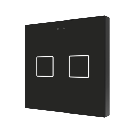 [ZVIF2V2A] Tryckknapp Flat X2 svart