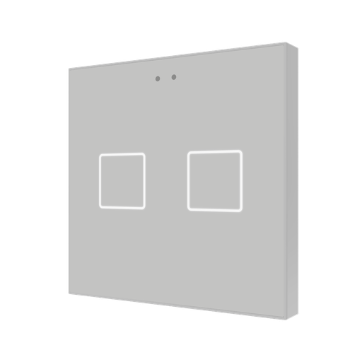 [ZVIF2V2S] Tryckknapp Flat X2 silver