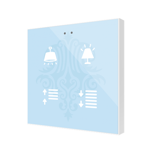 [ZVIF4V2] KNX Tryckknapp, Flat 4 v2, 4 knappar, design, Glas