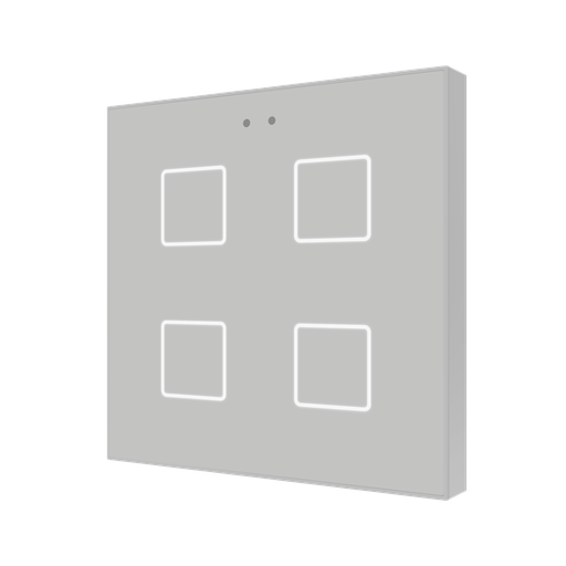 [ZVIF4V2S] Tryckknapp Flat X4 silver