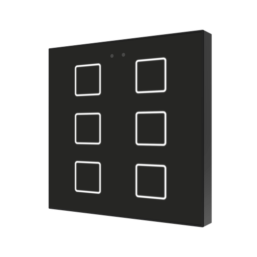 [ZVIF6V2A] Tryckknapp Flat X6 svart