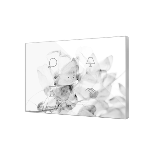 [ZVIFXLX4] KNX Tryckknapp, Flat XL X4, 4 knappar, design, Glas