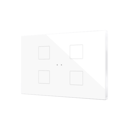 [ZVIFXLX4GW] Tryckknapp Flat XL X4 blankvit