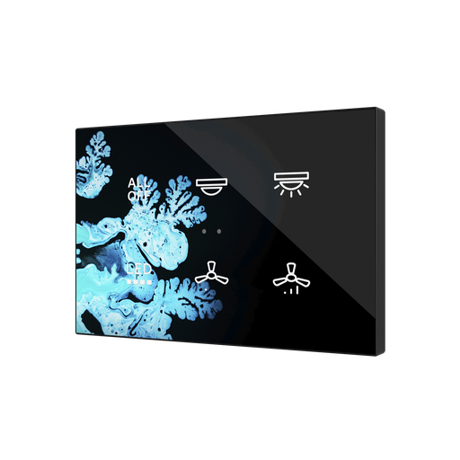 [ZVIFXLX6] KNX Tryckknapp, Flat XL X6, 6 knappar, design, Glas