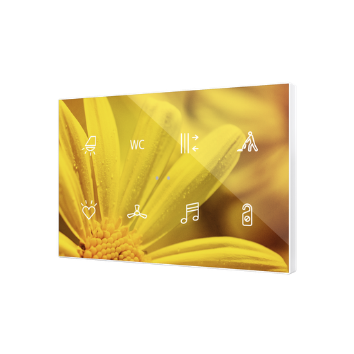 [ZVIFXLX8] KNX Tryckknapp, Flat XL X8, 8 knappar, design, Glas