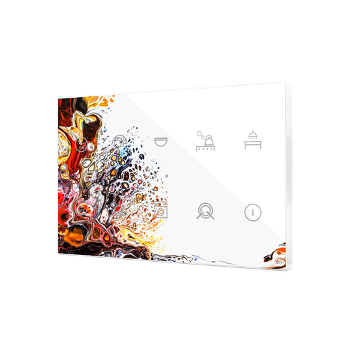 [ZVIFXLX10] KNX Tryckknapp, Flat XL X10, 10 knappar, design, Glas