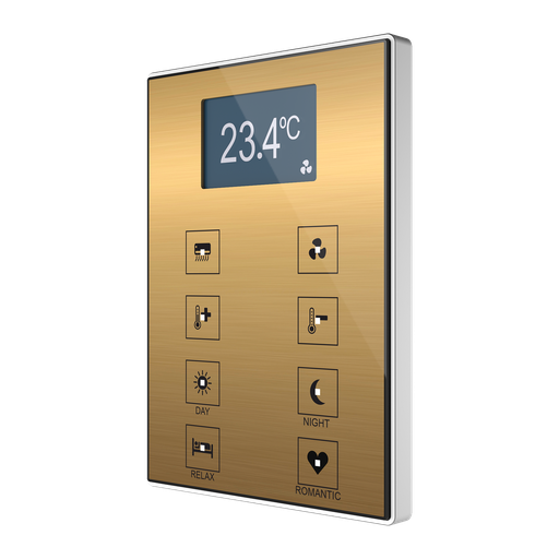 [ZVI-TMDD] KNX Tryckknapp, TMDD, termostat och display, aluminium (ONE)