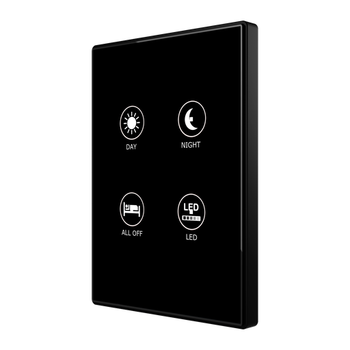 [ZVI-TMDP4-P] KNX Tryckknapp, TMDP4-P, 4 knappar, design