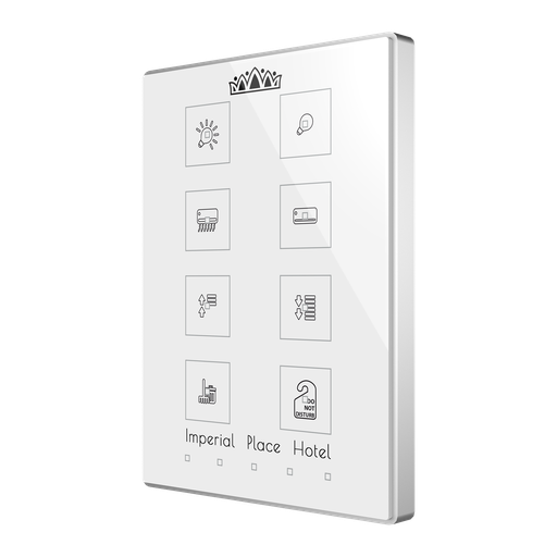 [ZVI-TMDP8] KNX Tryckknapp, TMDP8, 8 knappar, design, aluminium