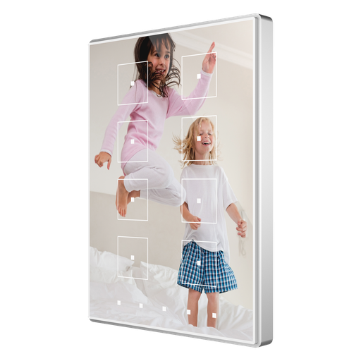 [ZVI-TMDP8-P] KNX Tryckknapp, TMDP8-P, 8 knappar, design