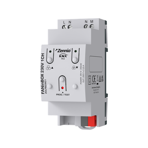 [ZCLFB230C1] KNX Fläktaktor, FANinBOX 230V, 1 kanal, 3-stegsreglering