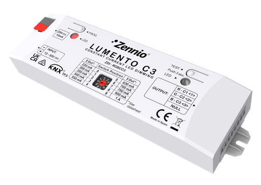 [ZDI-RGBCC3] KNX Dimmeraktor RGB/LED, Lumento C3, PWM, konstantström (limpa)