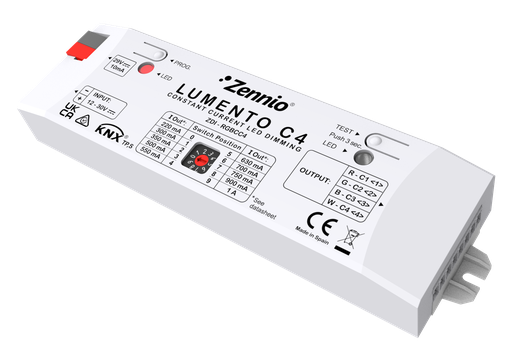 [ZDI-RGBCC4] KNX Dimmeraktor RGB/LED, Lumento C4, PWM, konstantström (limpa)