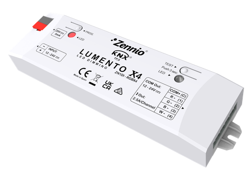 [ZN1DI-RGBX4] KNX Dimmeraktor RGBW/LED, Lumento X4, PWM, konstantspänning (limpa)