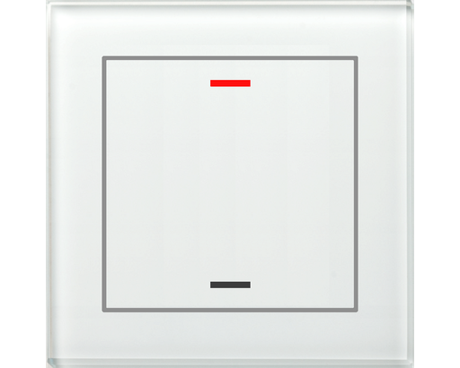[BE-GTL10W.01] T-knapp Glas II Lite 1k Vit