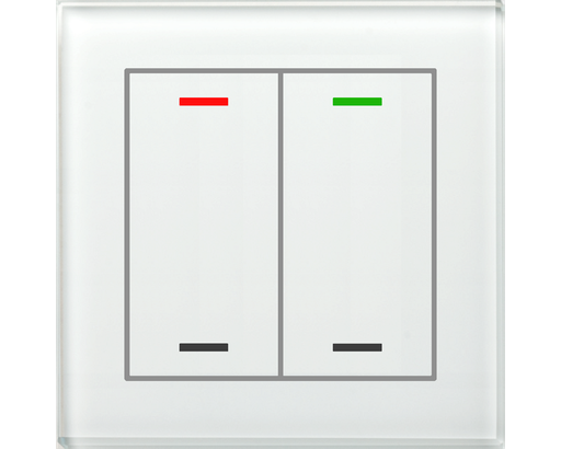 [BE-GTL20W.01] T-knapp Glas II Lite 2k Vit
