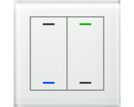 [BE-GTL2TW.01] T-knapp Glas II Lite 2k TS Vit