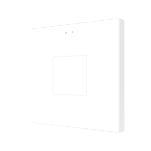 [ZVI-F1-W] KNX Tryckknapp, Flat 1, 1 knapp, vit, Glas