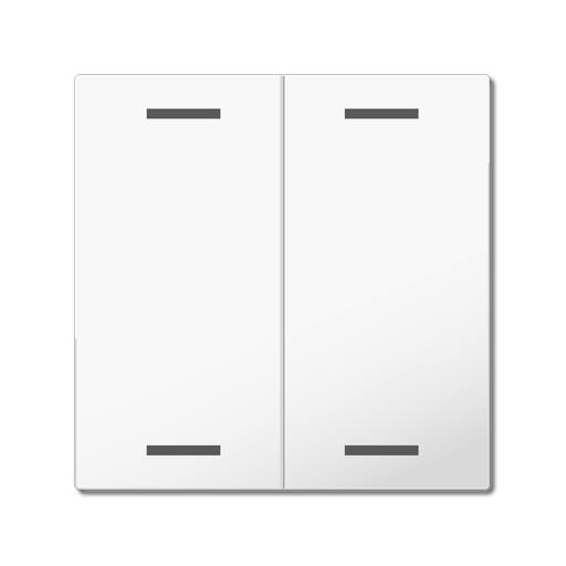 [BE-TAL55W202.01] MDT Rocker for the KNX Push Button Light 55 2 gang, white glossy finish, neutral