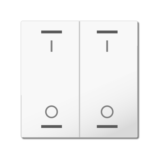 [BE-TAL55W202.B1] MDT Rocker for the KNX Push Button Light 55 2 gang, white glossy finish, switch