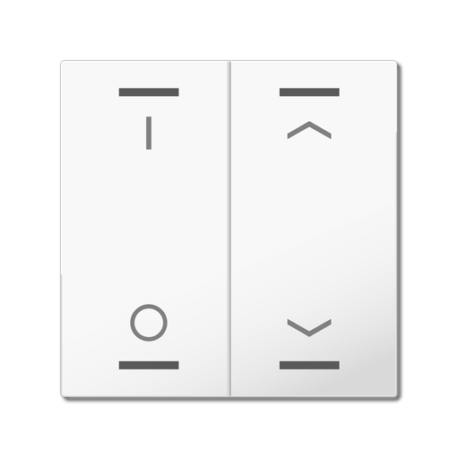 [BE-TAL55W202.D1] MDT Rocker for the KNX Push Button Light 55 2 gang, white glossy finish, switch and blinds