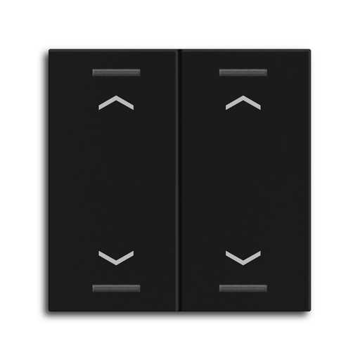 [BE-TAL55W206.A1] MDT Rocker for the KNX Push Button Light 55 2 gang, Black matt, blinds