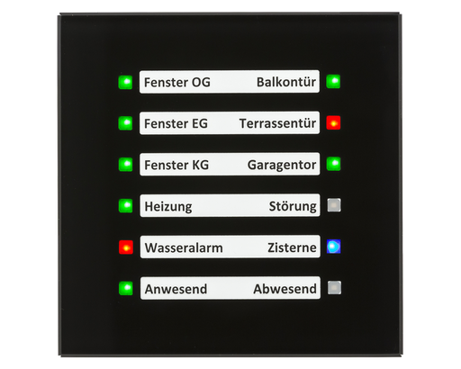 [SCN-GLED1S.01S] LED-indikator glas Svart
