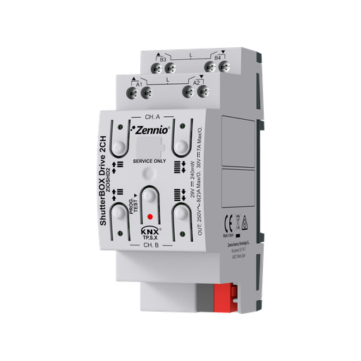 [ZIOSHD2] KNX Jalusiaktor, ShutterBOX Drive 2CH