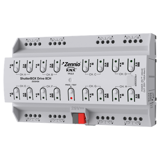 [ZIOSHD8] KNX Jalusiaktor, ShutterBOX Drive 8CH